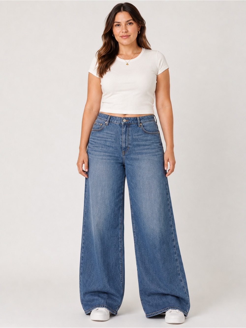NWT Aeropostale High Rise Wide Leg Jeans Size 14 Dark Wash Non Stretch Denim